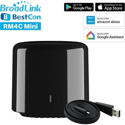 2020 New Broadlink Brand BestCon RM4C Mini Universal IR Remote Controller IR Transmitter Smart Home Works With Alexa Google Home