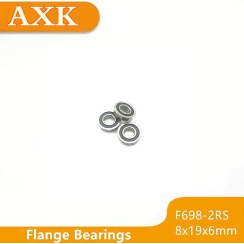 2021 Time-limited Limited F698-2rs Bearing 8x19x6mm ( 10 Pcs ) Abec-1 Miniature Flanged F698rs Ball Bearings Rf-1980dd