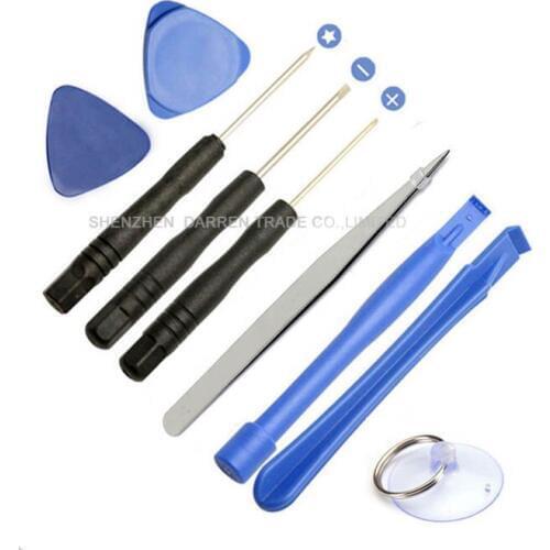 300 Sets (3000PCS) 10 in 1 Pry Tool Opening Tools Kit With Tweezer For Cell Phone 4 /4S /5 /5S