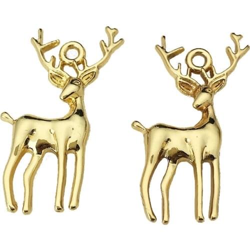 5 pcs/lot Alloy Pendant Gold Fawn jewelry accessories DIY Decorative Sew for Brooch Pin Dress Coat Bag Alloy Badge Fawn jewelry
