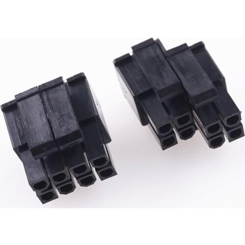 50pcs 5557 4.20 mm 4+4 PIN 8 Position Plug Housing for CPU Power Connector Shell Sliding Rail