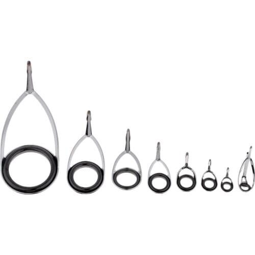 8 Pieces Straight Handle Rod Guide Set Fishing Rod Guide Ring Different Size Fishing Tools for Fishing Lovers