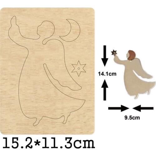 Angel Flying Moon Wood Mold Cutting DIY New Keychain Bag Leather Bag Suitable For Common Die Cutting Machines on the Market 2020