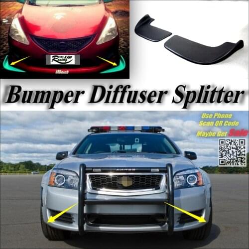 Car Splitter Diffuser Bumper Canard Lip For Chevrolet Caprice Tuning Body Kit / Front Deflector Car Fin Chin Reduce Body Kit