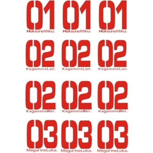 Brdwn VOCALOID 01 Miku 02 Rin/Len 03 Luka Cosplay Tattoo Stickers