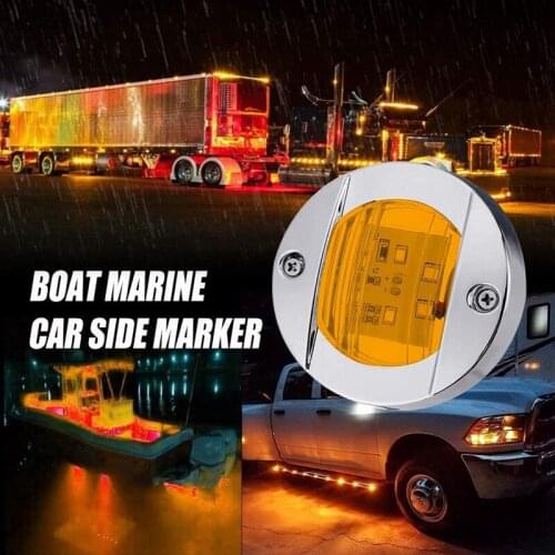 DC 12V Marine Boat Transom LED Stern Light Round Cold White LED Tail Lamp Yacht Accessory