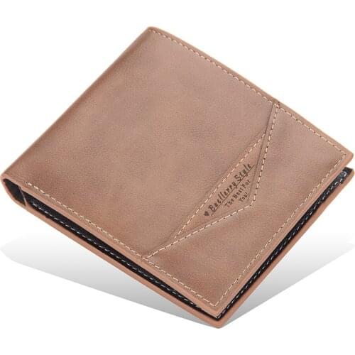 Business Vintage Male Money Bag Bifold Men Wallet Mini Short Mens Clutch Coin Purse Card Holder Wallets High Quality PU Leather