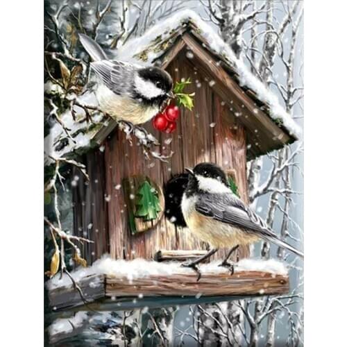 Animal Birds House Needlework Aida Sets Cross stitch 14CT Unprinted Embroidery kits Arts Cross-Stitching,DIY Handmade Home Decor