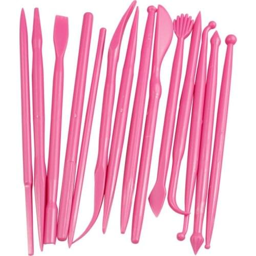 2021 Hot Sale 14pcs Cake Carved Group Pink Fondant Cake Sugar Flower Sculpture Group Shaping Baking DIY Tools Mold Wholesale