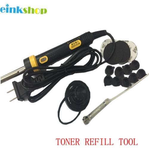 Einkshop Toner Refill Tools For HP /Canon/Lexmark/Samsung/OKI Toner Cartridges tool Hole Driller Digger Foam Plug Sticker Cap