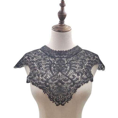 Exquisite Cotton Lace Collar Trimmings Sewing Patch Hollow Out Embroidered Lace Corsage Applique Cloth Blouse Fabric Accessories