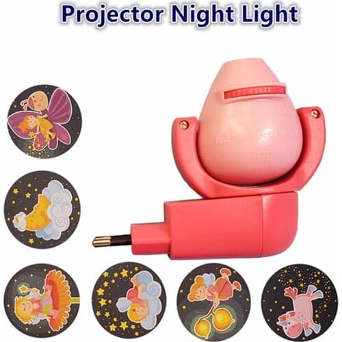 Cartoon Projection Night Lamp Kids Cartoon Projection Night Light 6 Different Projection Film Switchable Freely Night Light