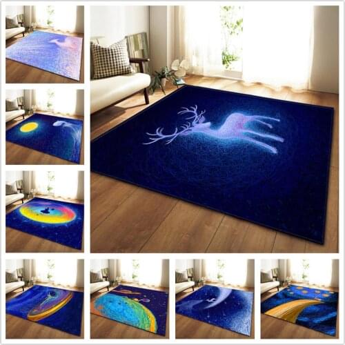 3D Animal Printed Carpet Soft Flannel Tea Table Anti-slip Mats Kids Room Play Crawl Carpets for Living Room Bedroom Area Rugs