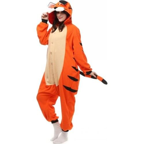 2017 New Spring Winter Well Made Good Quality Adults Costume Onesies Bengal Tiger Onesies Ladies Women Men