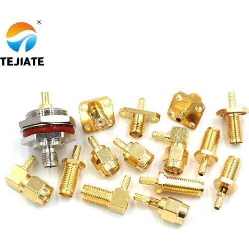 1PCS SMA RPSMA J/JW/KF/KY/KYW-1.5 Crimp Feeder Connector Power Test Adapter Match For RG316