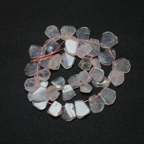 Wholesale 18-20 mm Rose Natural Quartz Stone Beads For Jewelry Making Irregular Pentago DIY Bracelet Necklace Strand 15