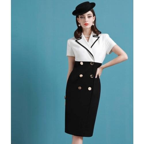 High-End Elite Professional Dress Dress Dress New Suit Black Banquet Dress Long Skirt For Spring And Autumn 2021