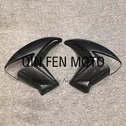 Fit For Kawasaki ER-6N 2009-2010-2011 Front Side Radiator Cover Panel Fairing Cowling Carbon fiber paint