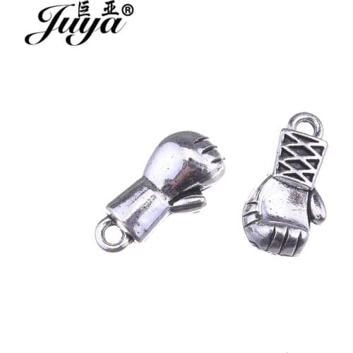 JUYA 10PCS Fist Charms Pendant Jewelry Making 18x9mm Zinc Alloy Material For DIY Handmade Bracelets Necklaces Crafts Accessories
