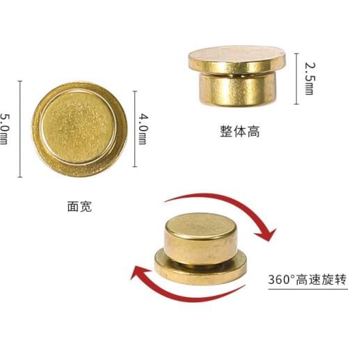 10PC/set Nail Art Jewelry Pendant Bearing Copper Parts Can High Speed Rotating Top Nail Art DIY Special Bearing Nail Art Decor