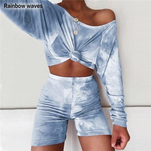 Rainbow waves Women's Pajamas With Shorts