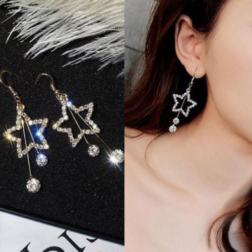 Hot Sale Fashion Jewelry Five-pointed Star Earrings Brincos Oorbellen Long Statement Tassel Drop Earrings For Women Gift