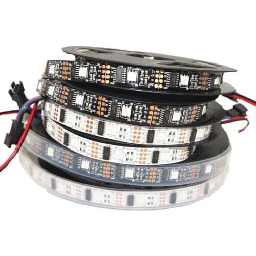 [Seven Neon]Free shipping DC5V WS2801 32/48leds/m SMD 5050 RGB magic Raspberry Pi control LED strip Arduino development light