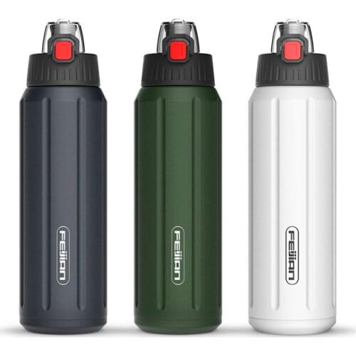 Shaker Sports Water Bottle Portable 18/10 Stainless Steel Flask Tritan lid Bpa Free Jar Leak-proof Canteen