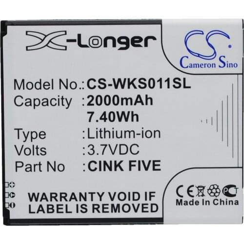 Cameron Sino Mobile SmartPhone Replacement Li-ion Battery 2000mAh For CINK FIVE Alcatel Cink Five, Darknight Free Tools