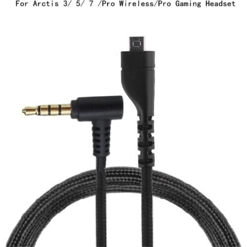 Replacement Stereo Audio- Cable Extension Cord for SteelSeries- Arctis 3 5 7 Pro Wireless Gaming Headphone Headset