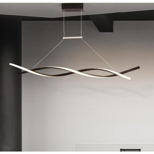 Modern Pendant Light for Kitchen Bar suspension 110V 220V Aluminum Wave Lustre Pendant Lamp for Dining room Office ZM1029