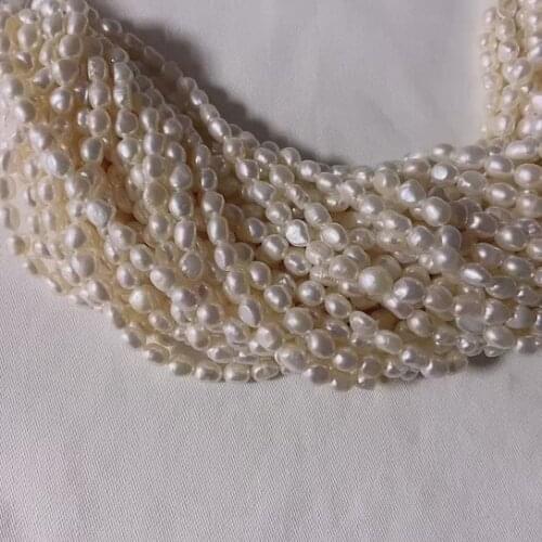 8-9mm Baroque Shape irregular Real Natural Freshwater Pearl string for sale