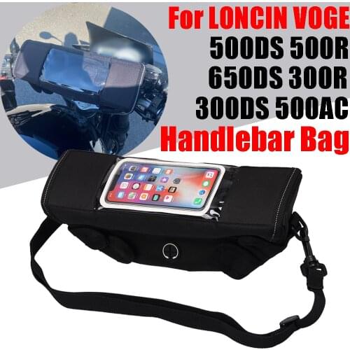 Motorcycle Handlebar Travel Navigation Bag Storage Bag Tool Bags For LONCIN VOGE 500DS 500R 650DS 300R 300AC 500AC Accessories