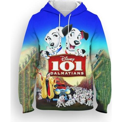 One Hundred And One Dalmatians Mens Hoodies Casual Spring Cartoon Anime Boy Girl Kids Pullover Disney 3D Print Women Sweatshirt