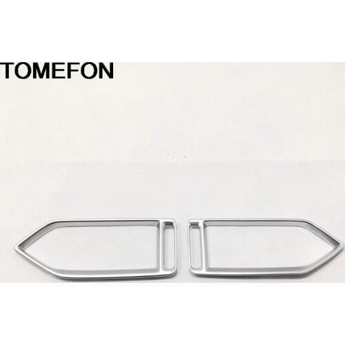 TOMEFON For Mazda CX-8 CX8 2017 2018 Side Middle Air Vent Outlet Cover Mouldings Trim Styling Interior Accessories ABS Chrome