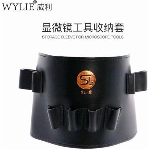 WYLIE Universal Storage Bag Microscope Tool Storage Sleeve For Mobile Phone Repair Tools Storage Screwdriver Tweezers Clip