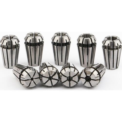 1pc ER8 1mm 1.5mm 2mm 2.5mm 3mm 3.175mm 3.5mm 4mm 4.5mm 5mm 1/8" Spring Collet ER8 Nut CNC Engraving Machine Milling Lathe Tool