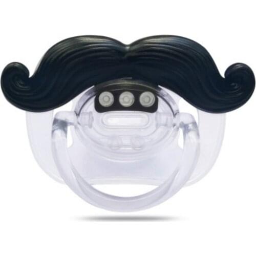 1pcs Cowboy Beard Nipple Silicone Soother Pacifier Baby Pacifier Infant Toddler Pacifier Kiss Mouth Gifts Silicone Funny Sexy