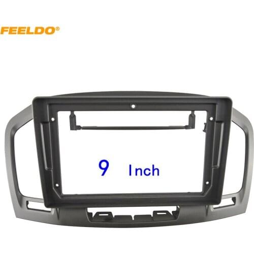 FEELDO Car 2Din Audio Face Plate Fascia Frame For Buick Regal 09-13 9" Big Screen Radio Stereo Panel Dash Mount Refitting Kit