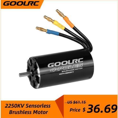 GoolRC 4074 2250KV Brushless Sensorless Motor High Performance 4 Poles Motor for 1000mm RC Boat