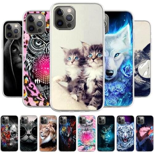 Cases for Huawei P40 Lite E P40 Pro Plus DIY Painted Soft Silicone Phone Case Animals Cats Dog Cover Shell