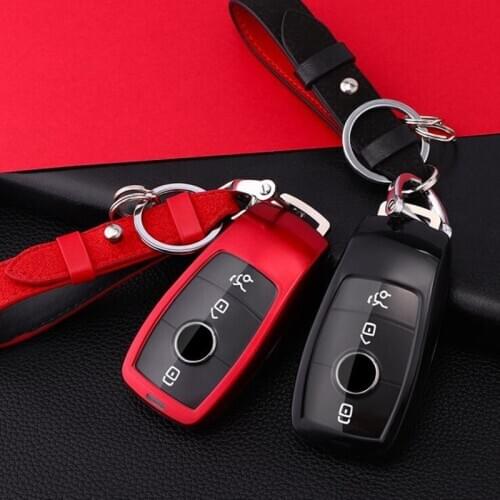 PC+TPU leather Car Key Case Cover Fob Bag Shell For Mercedes Benz A B G S E C Class W205 W213 C217 W177 W247 C257 W167 W463