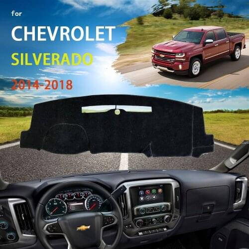 Car Dashboard Cover Mat Carpet for Chevrolet Silverado GMC Sierra 1500 2500 3500 2014~2018 Dash Board Cover Protector Sunshield
