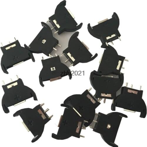 CR2032 coin battery holder 3V battery case battery shell /battery box BS-5 stand type 3pins through hole ,20pcs/lot