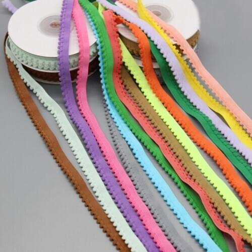 10Yard 10mm Nylon Elastic Band Ribbon Multicolor Lace Accessories Handmade DIY Sewing Craft Clothing Underwear Material