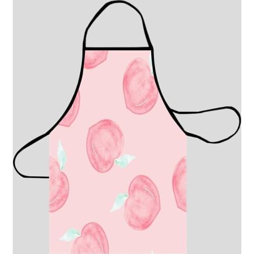 Peach Pattern Apron Grill Kitchen Chef Apron Professional for BBQ, Baking, Cooking for Men Women 68X95cm and 50X75cm