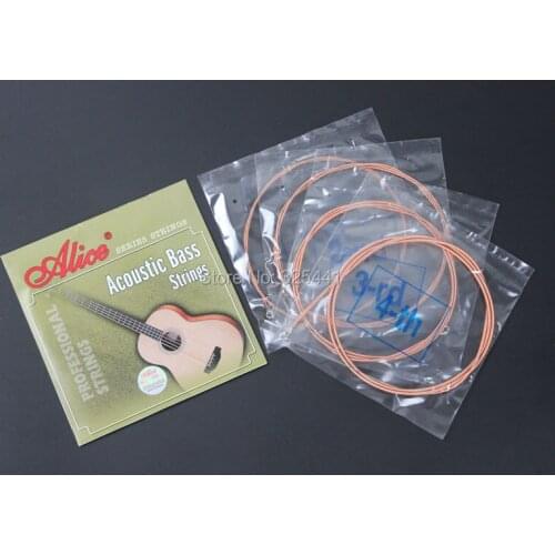 A618-L Hexagonal Core Coated Copper Alloy Wound 1st-4th Acoustic Bass Strings (.040 .060 .075 .090) Inch
