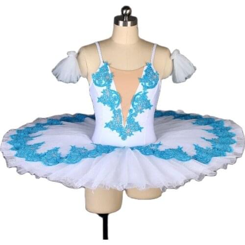 3 Colors Pancake Tutu Spandex Camisole with Appliques Ballet Tutus for Adult Child Ballerina Dance Competition Costumes BLL010
