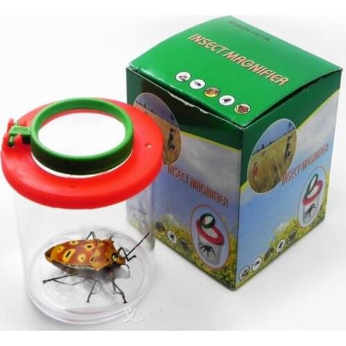 100PCS Bug Box Magnify Insects Viewer Boxes 2 Lens 4x Magnification Magnifier Childs Kids Toy Entomologists