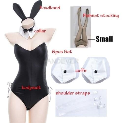 Halloween Costume for Girls Sexy Cute Bunny Faux Leather Rabbit Seishun Buta Yarou wa Bunny Girl Senpai no Yume wo Minai Cosplay